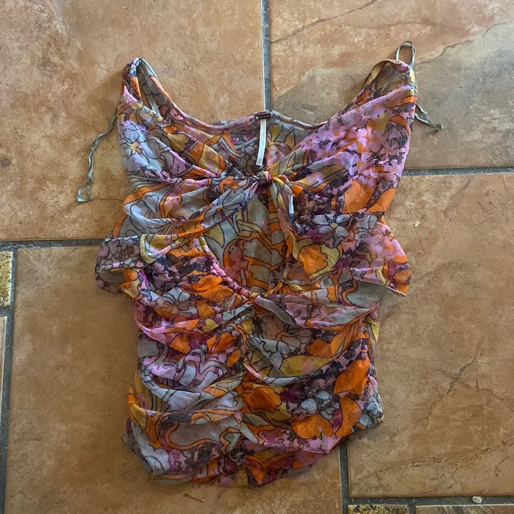Floral free people tank top
